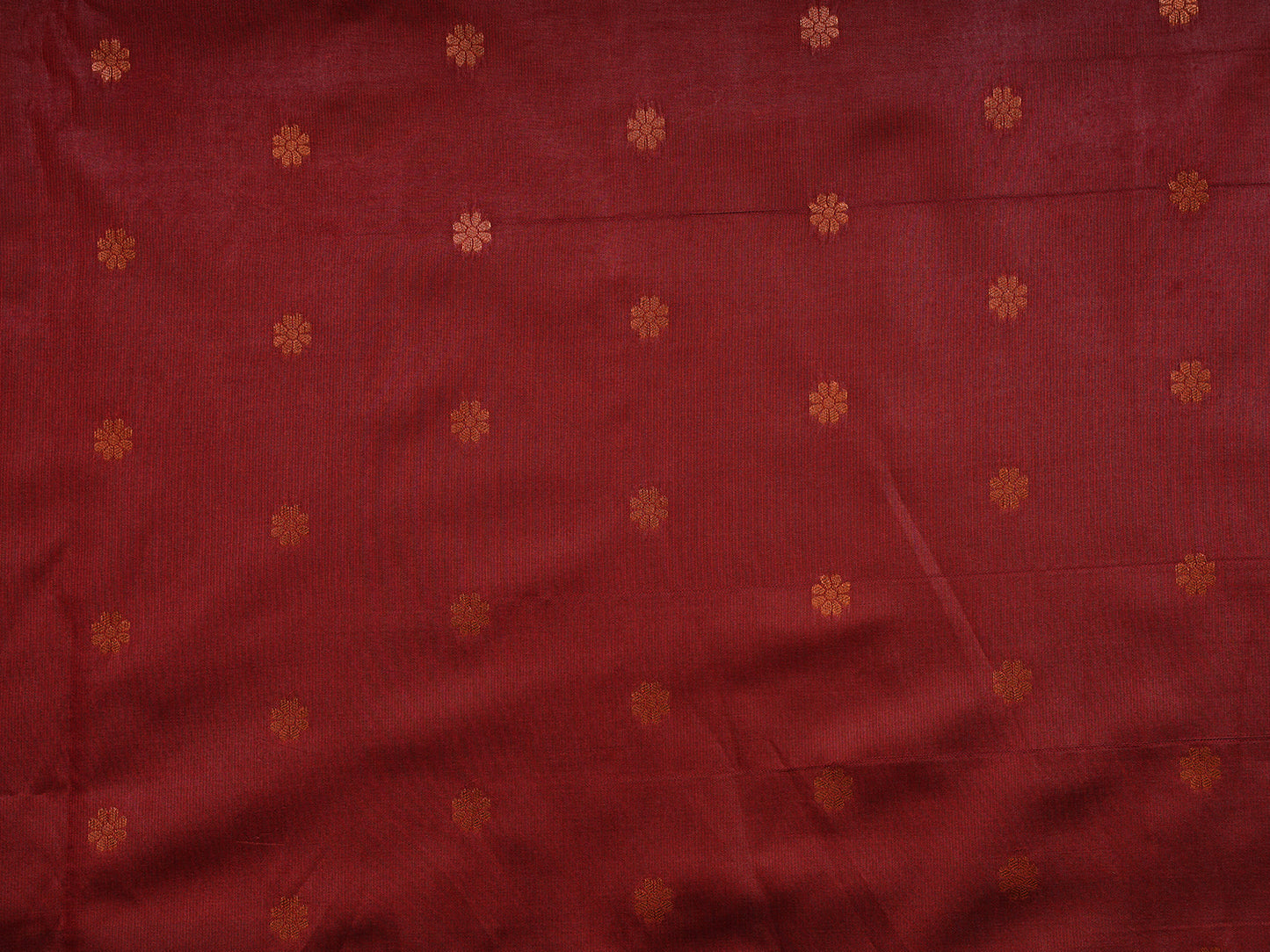 Exquisite Soft Silk Saree in peach tissue body with a rich maroon border - AVANTHIKA