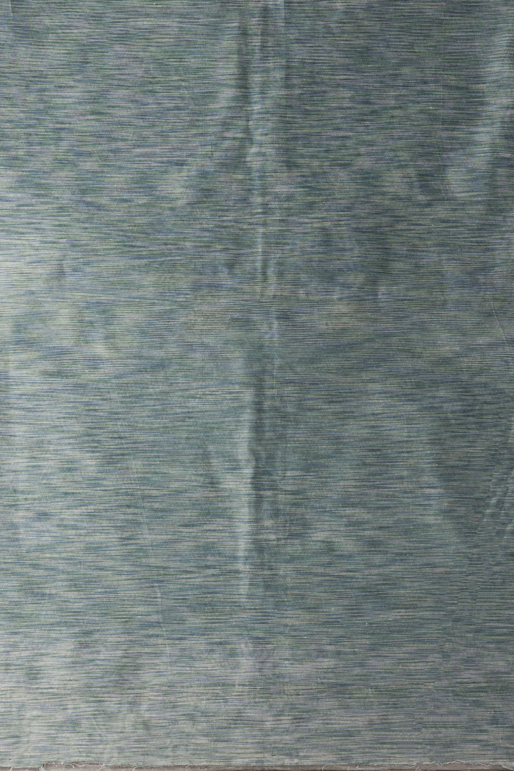 Handprinted manipuri cotton saree patterned with delicate green floral buttas, soft pink border and tasseled edge - BOOMIKA