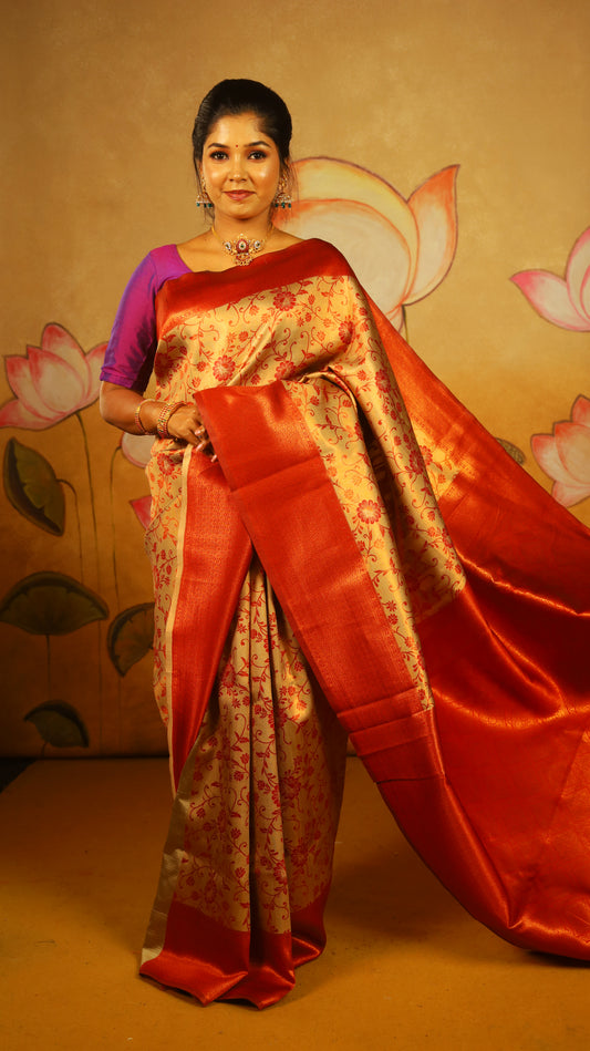 Elegant pastel ethnic drape