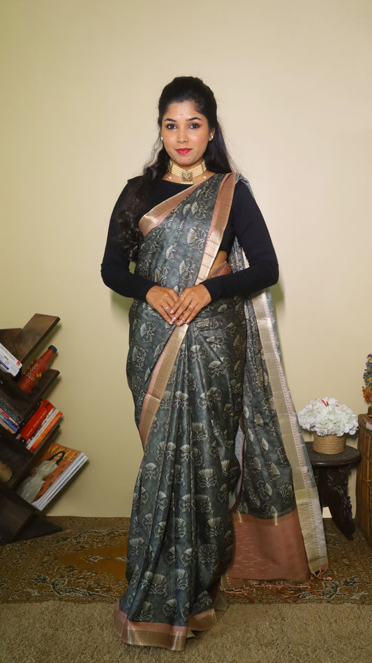 Elegant soft tissue silk saree