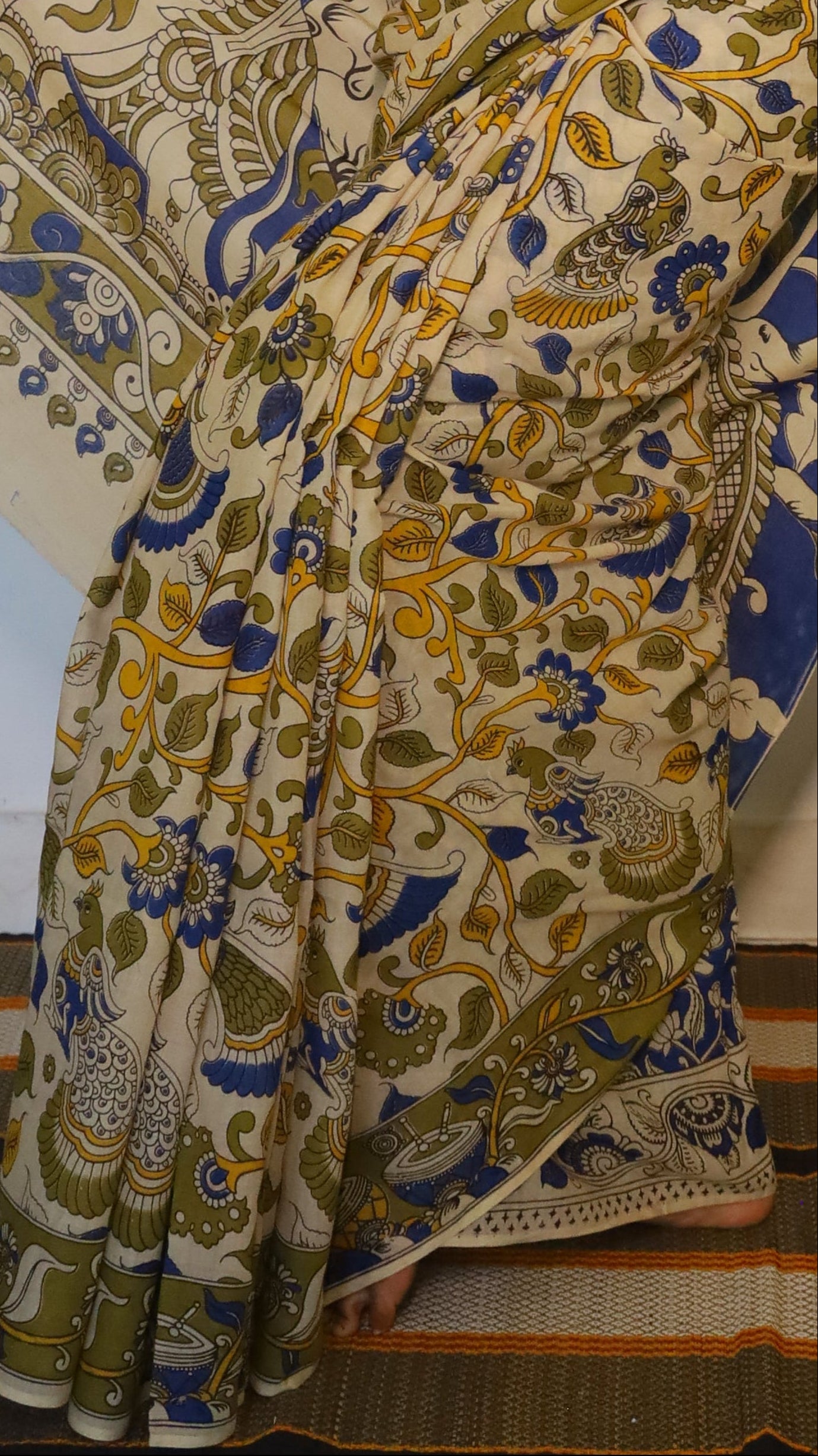 Elm brown motif saree