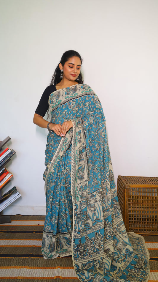 Kalamkari cotton saree