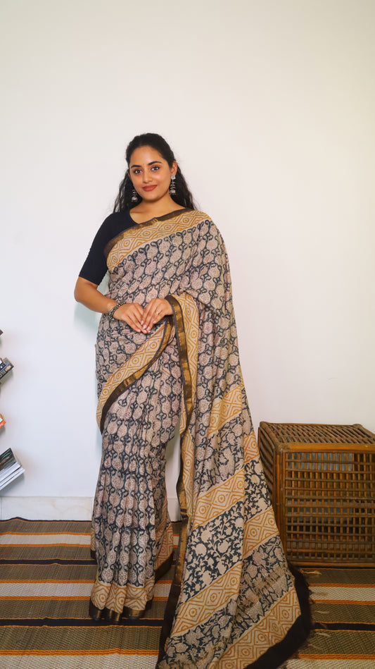 Lightweight Kalamkari cotton saree