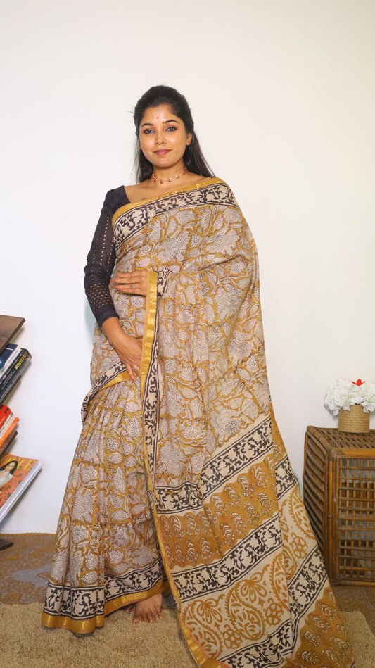 Soft Kalamkari cotton saree
