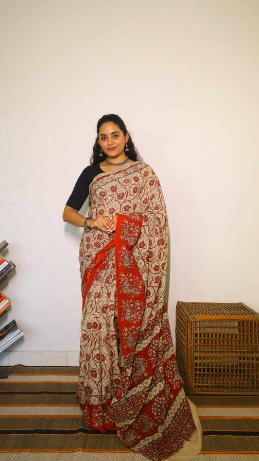 kalamkari silk fabric