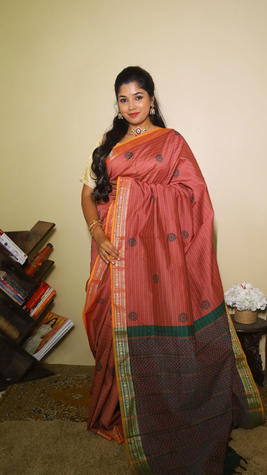 maroon saree