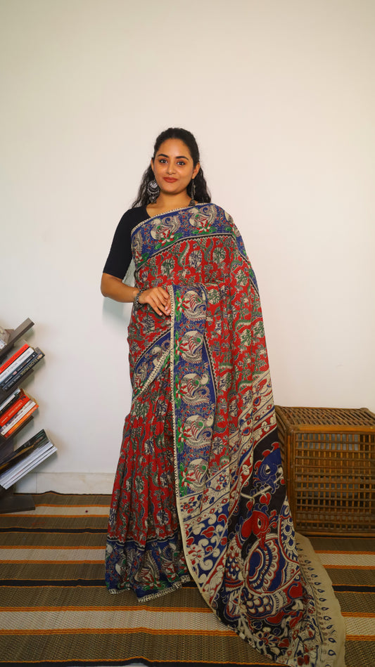maroon saree contrast blouse